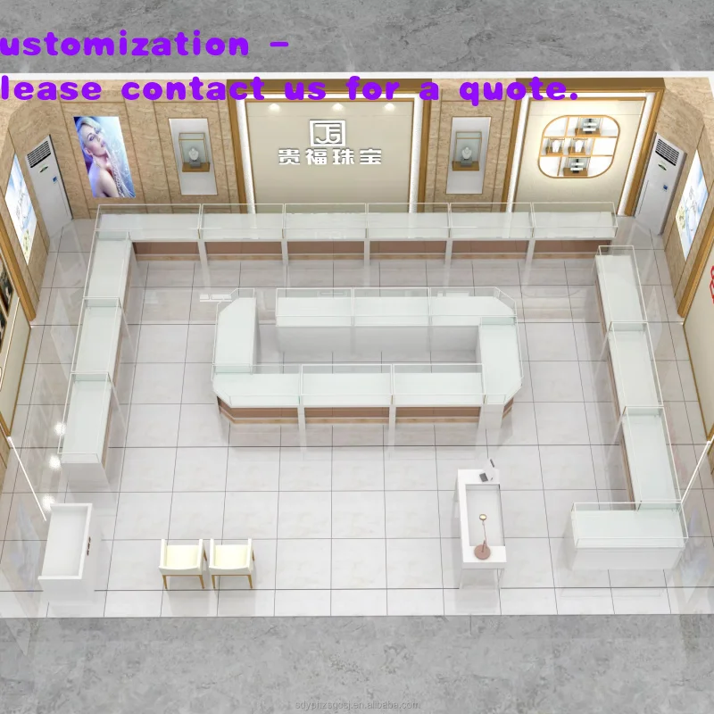 

custom.Luxury Jewelry Store Display Counter LED-Lit Jewelry Showcase Cabinet Shop and Mall Display
