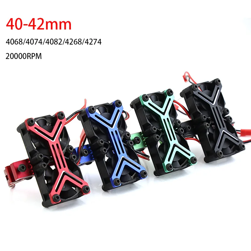 

Радиатор двигателя 4068 4074 4274 4268 с вентилятором 40-42 мм для радиоуправляемых моделей Traxxas Maxx, ARRMA, TLR 1/8, алюминиевый, с охлаждающими ребрами