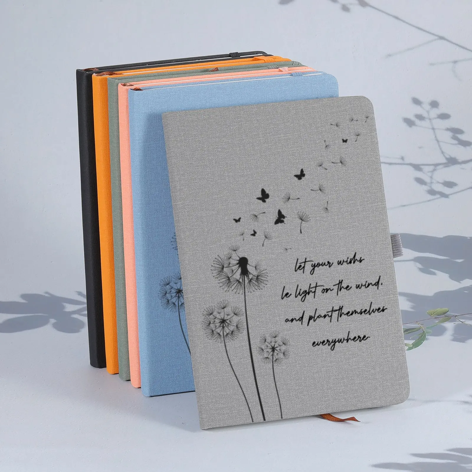 

Custom Dandelion Notebook Journal Gift Let Your Wishs Le Light on The Wind Plant, Themselves Everywhere Inspiration Notebook