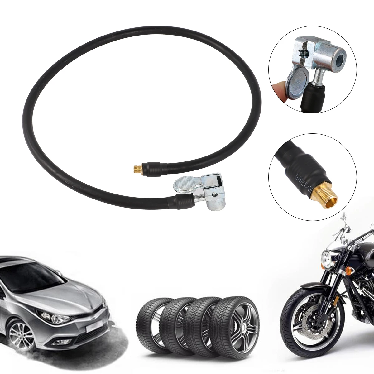 

80 Cm Inflatable Pipe Extension Tube Pump Hose Air Inflating Adapter Needle Plastic