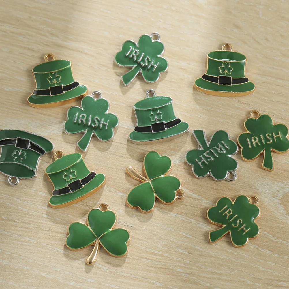 

10 Pcs Irish Oil Drop Pendant Charms for Necklace Embellishments Pendants Necklaces Jewelry Making Alloy