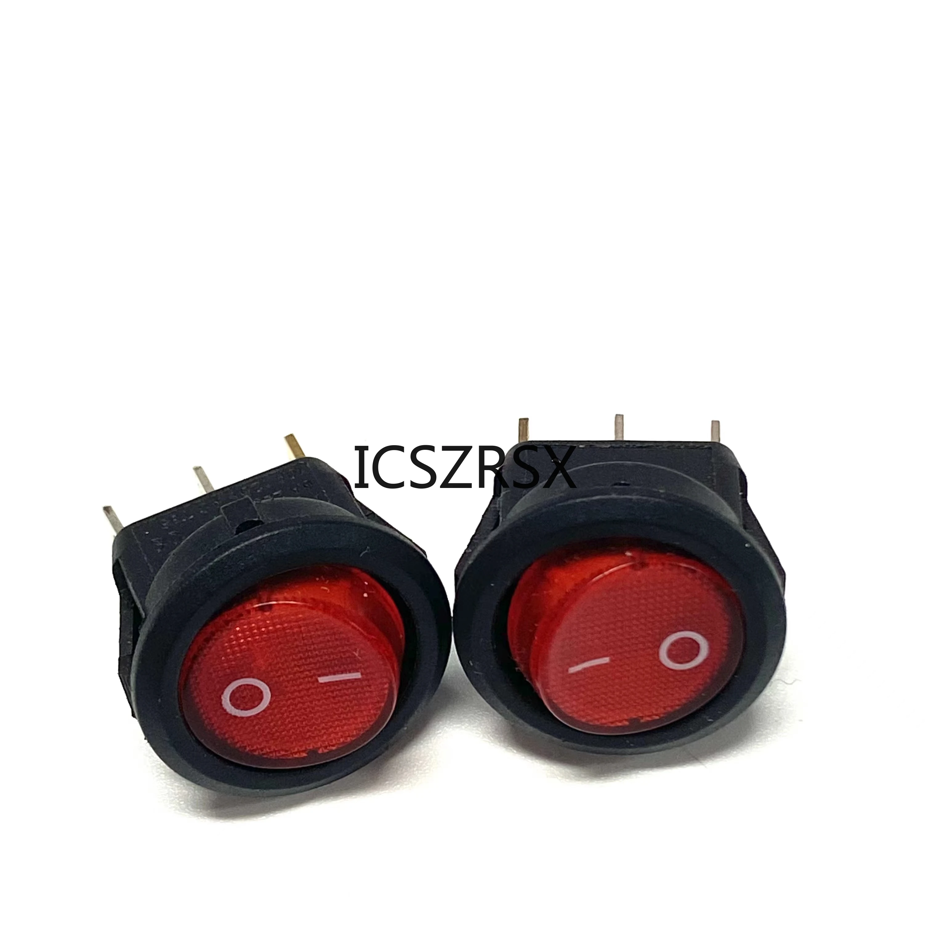 5PCS KCD1-105 20mm Round Rocker Switch 3 Pins Switch With LED Light ON/OFF Button Boat Switches RED