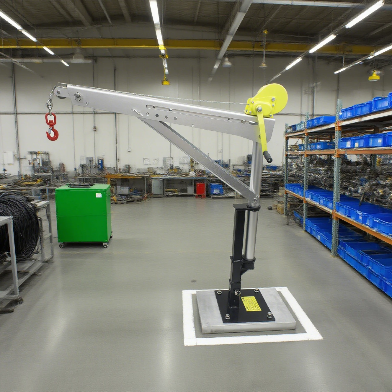 Grúa Davit plegable de aluminio portátil, elevación de 400kg y 500kg para sistema de rodamiento de engranajes eléctricos de mano tierna para barco