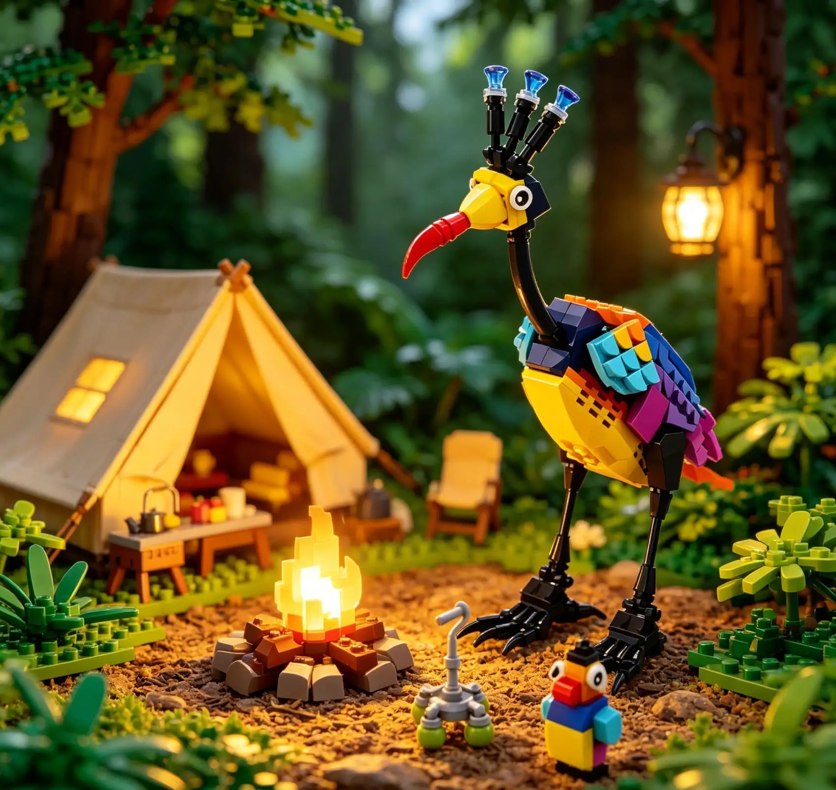 

Animated film Up-Kevin Bird Building Block Model Self-designed small-piece building block assembly toy