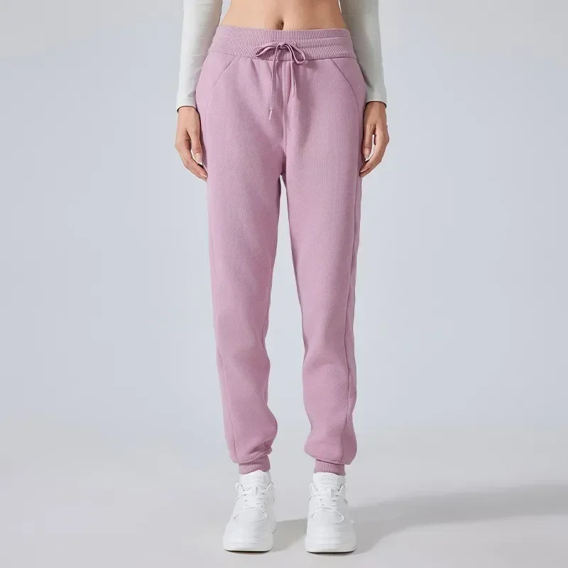 

Lemon Women Scuba High Waist Sweatpants Yoga Clothing Autumn and Winter Women Fitness Exercise Cotton Blend Jogger Sweatpants