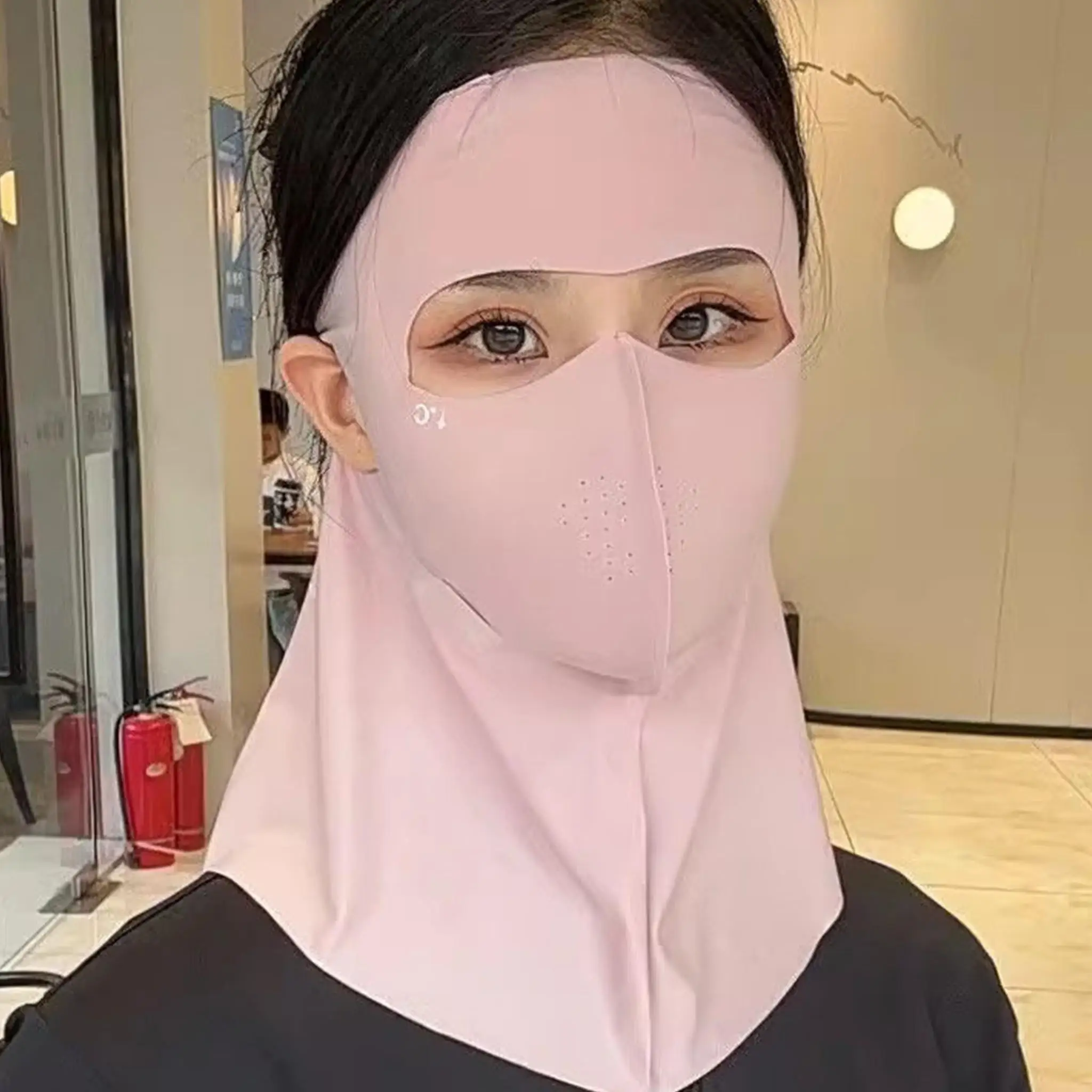 Protector Facial con Protección Solar UPF 50, Transpirable, con Protección para el Cuello y Orejas, Protección UV, para Ciclismo
