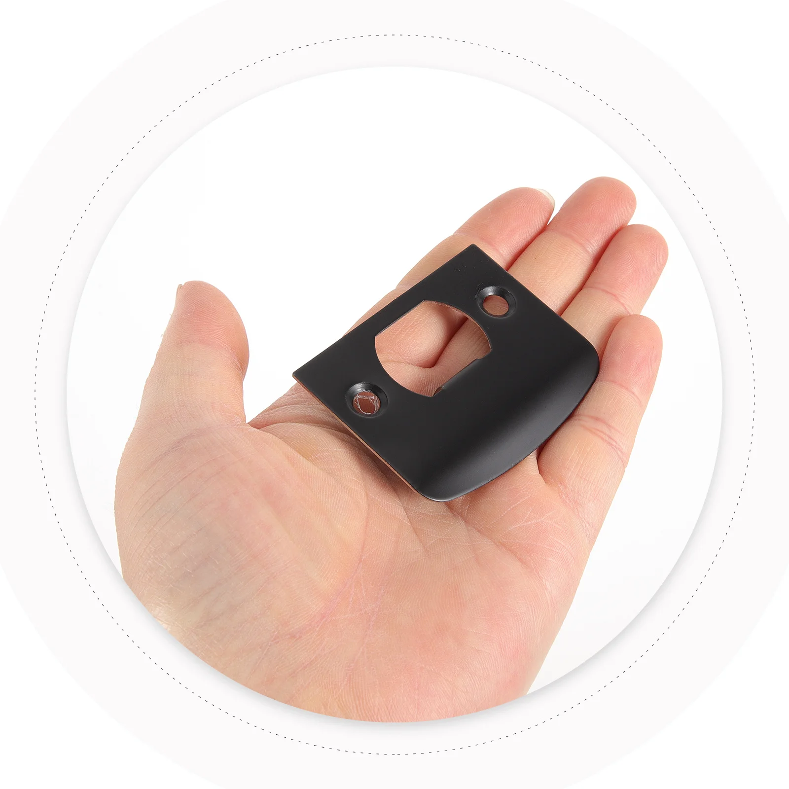 

4pcs Door Strike Plate Stainless Steel Deadbolt Cover For Lock Alignment Security Reinforcement Front Door Protection Hole