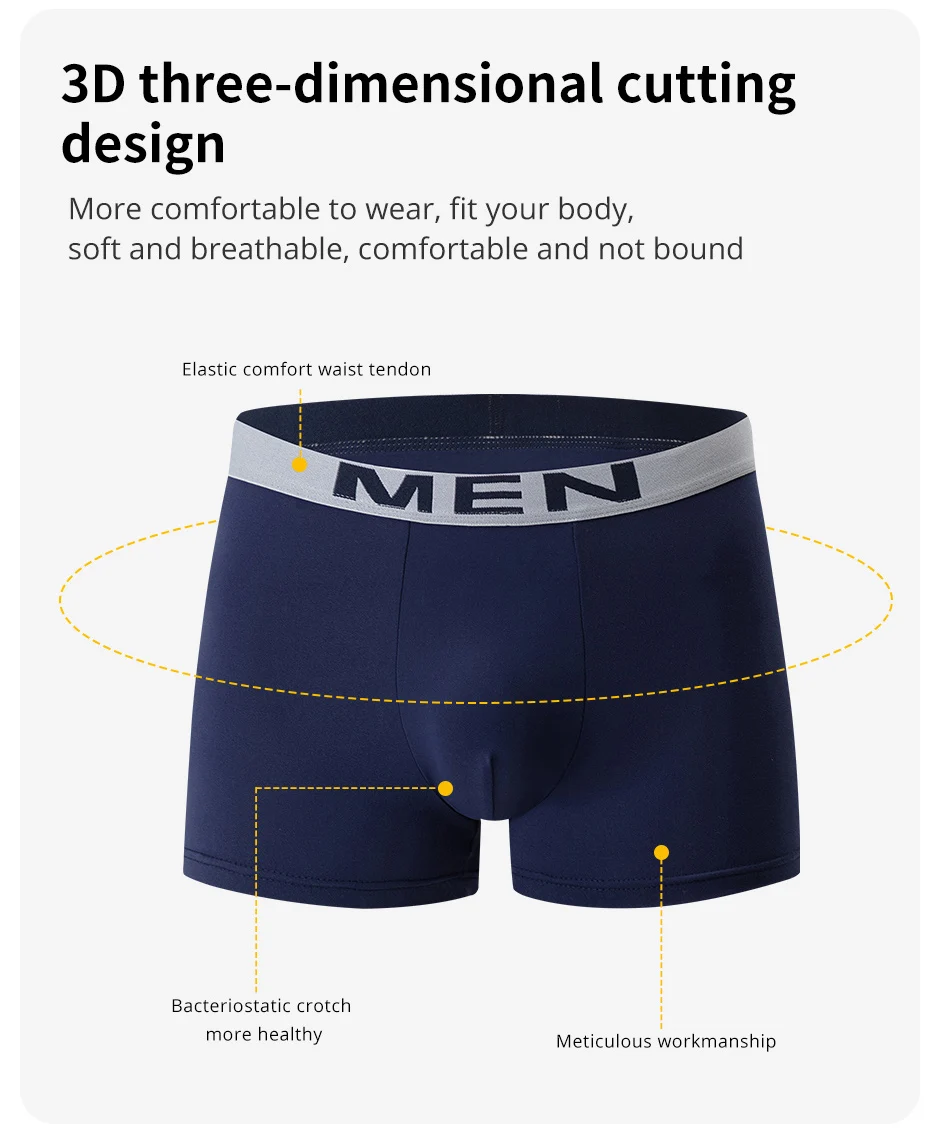 4/10 Stück Modische Bedruckte Mehrfarbige Kombinations-Unterwäsche-Shorts für Männer Jugendliche Lässige Sport-Unterwäsche Boxershorts für Zuhause – Detail 5