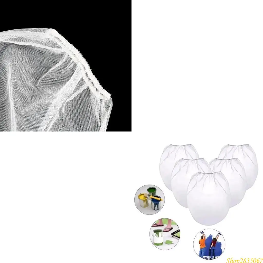 

Многоцелевые фильтр-мешки для краски емкостью 5 галлонов Упаковка из 15 полиэфирных сеток толщиной 250 микрометров с эластичным