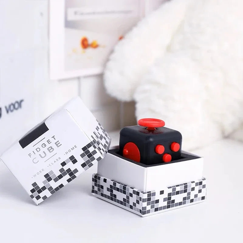 Anti-Stress Relief Toycube Decompression Dice Fidget Toys Autism Adhd Toy Kids Anxiety Relieve Adult Fingertip