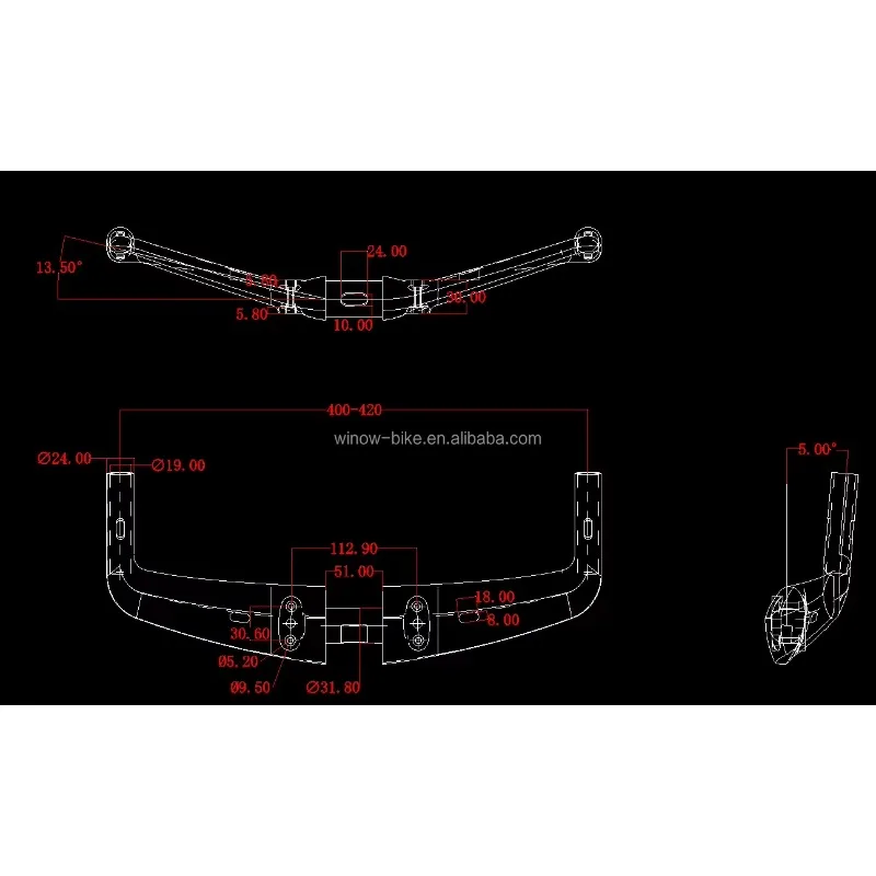 Manillar TT de carbono más nuevo, modelo HB052, manillar Aero de carbono integrado para bicicleta TT, manillar de prueba de tiempo de carbono, barra TT