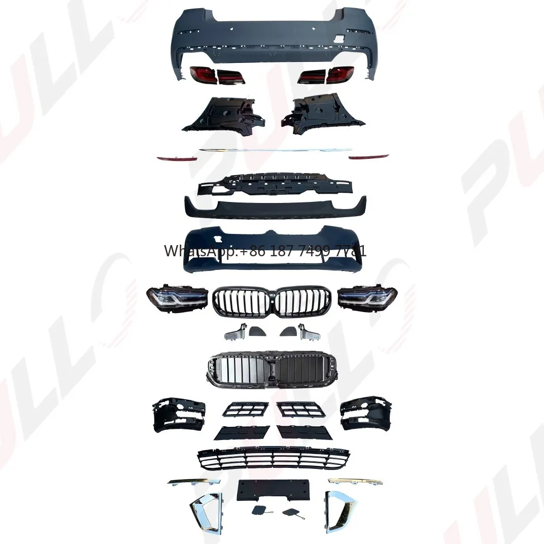 

High Quality Car Bumpers for . G30 18-20 Old to New 21-23 G30 LCI Model Car Bumpers Headlights Taillamps Grille Rear Diffuser