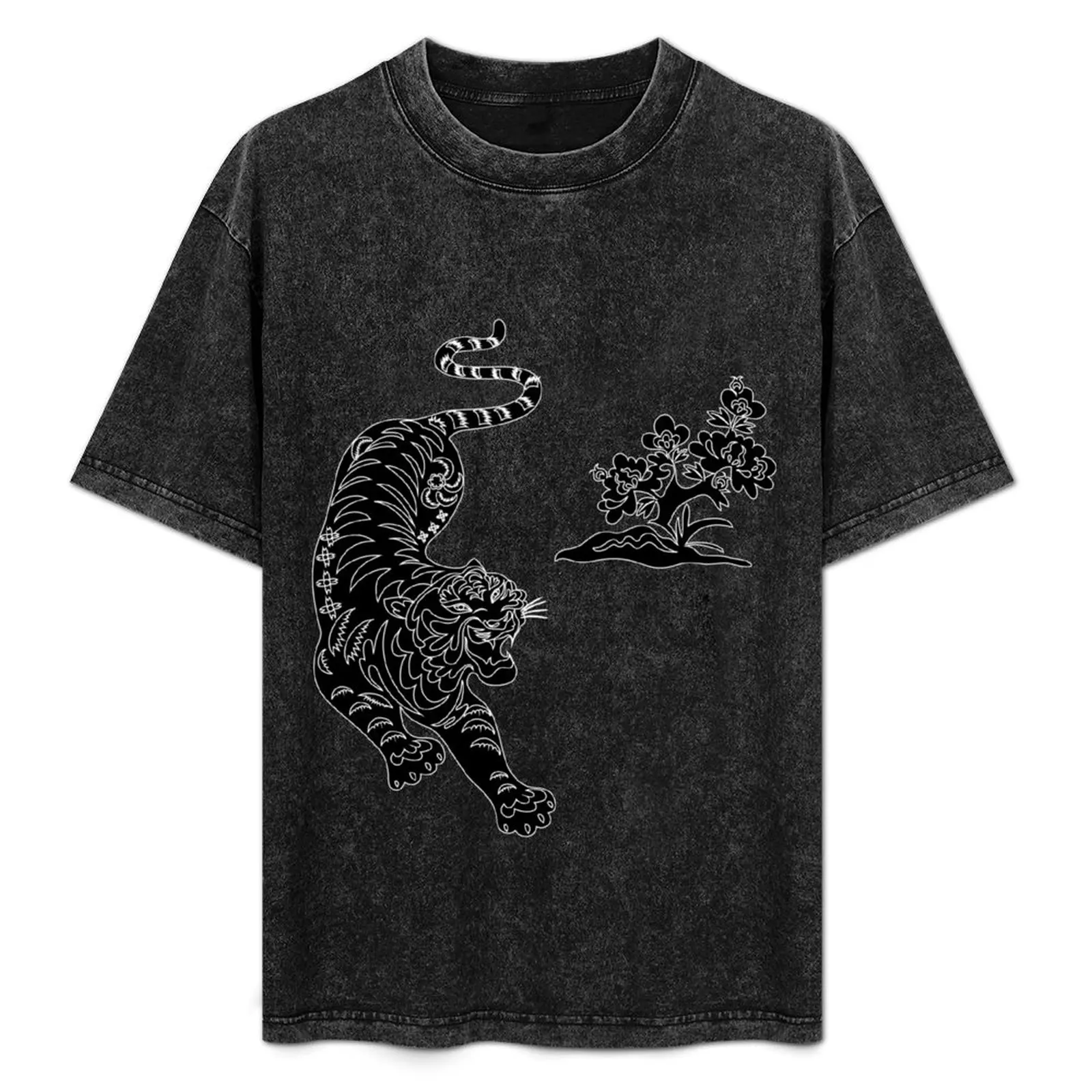 

Japanese Tiger T-Shirt Daily Work Short Sleeve Top