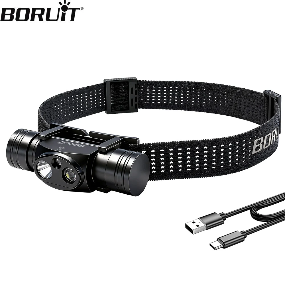 

BORUiT HP440 LED Headlamp TG3 Ultra Bright 1020LM 18650 Headlight 7 Lighting Modes USB C Rechargeable Head Torch Camping Lantern