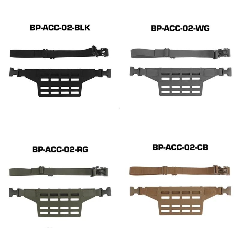 The Tactical Belt Bag Hook Adapter Panel has 4 compartments and 4 rows of molle mounts, so you can match your own belt bag