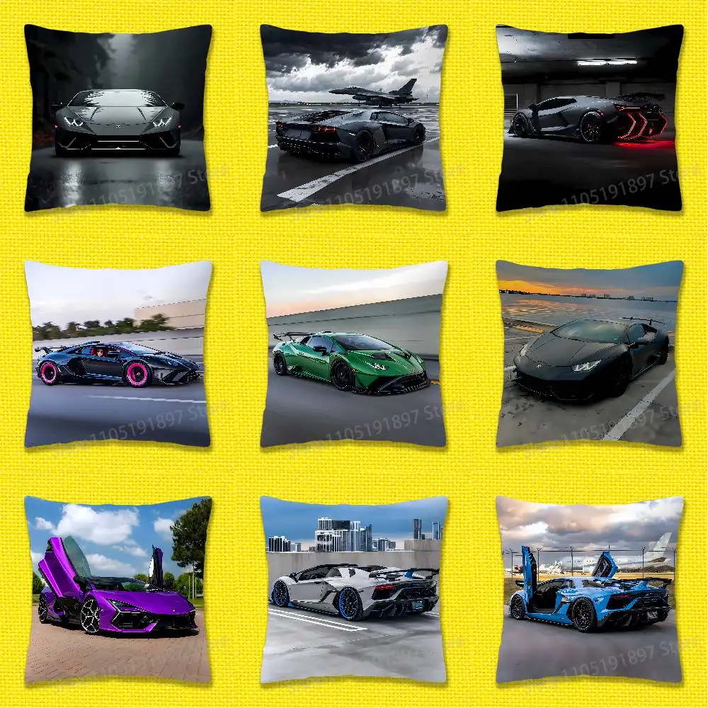

Car Sport L-Lamborghinis-S Throw Pillow Case For 55x55cm 30cm 50cm 45cm 40cm Square Chair Pillowcase Case