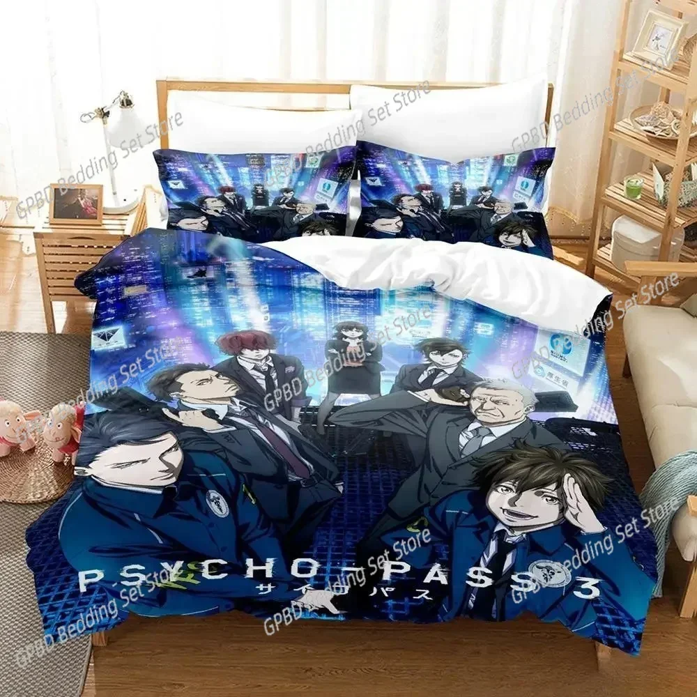 

New Psycho Pass 3D Duvet Cover Bedding Set Comforter Linen Pillowcases Home Decor Single Double Twin King Queen