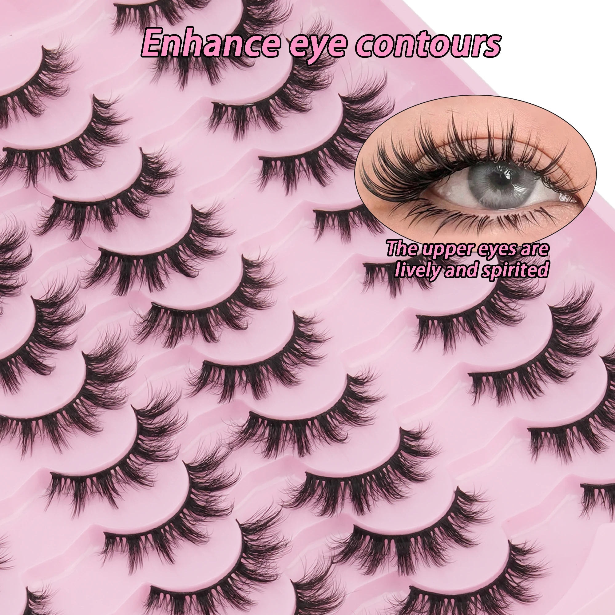 20 paar 3D nepwimpers van imit - False Eyelashes Natural recensie en prijs