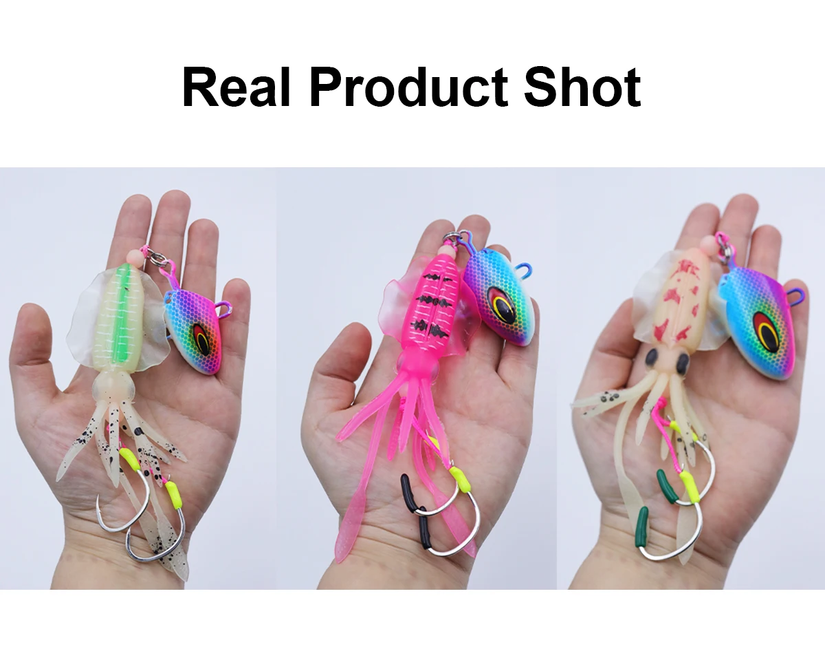 ZYZHE Meeresangel-Hybrid-Jig mit Doppelhaken 100G 150G 200G Tiefsee-Angelhaken für Thunfisch, Zackenbarsch, Schnapper – Detail 10