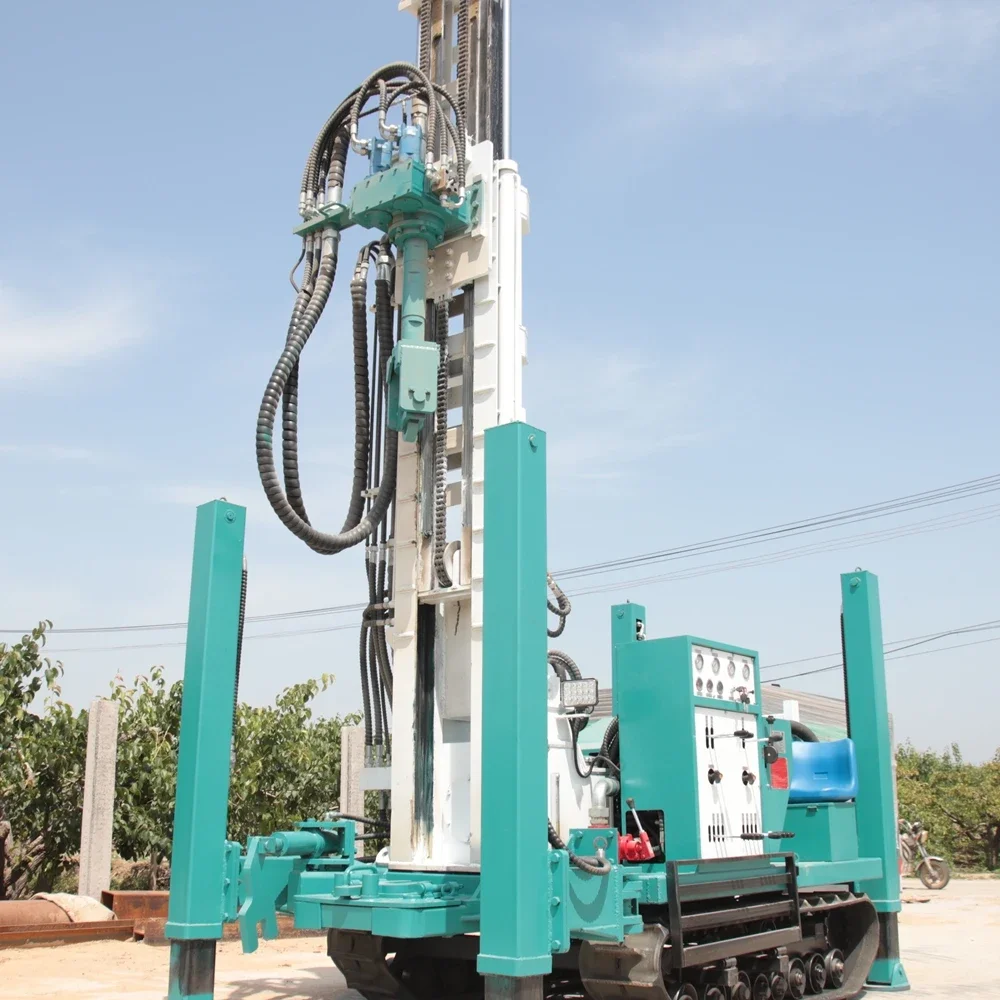 Small Portable 2 Wheels  Trailer Type Water Well Drilling Rig Machine