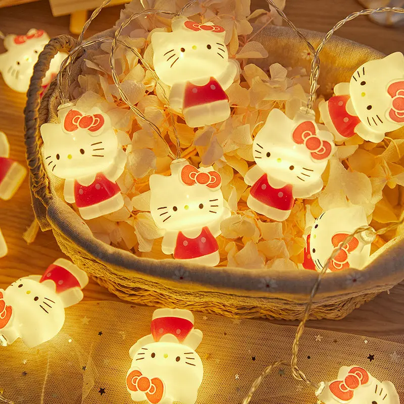 Hello Kitty String Light Hello Kitty Stuff Little Girl's Bedroom Atmosphere  Room Decor Light Children's Halloween Xmas Gift