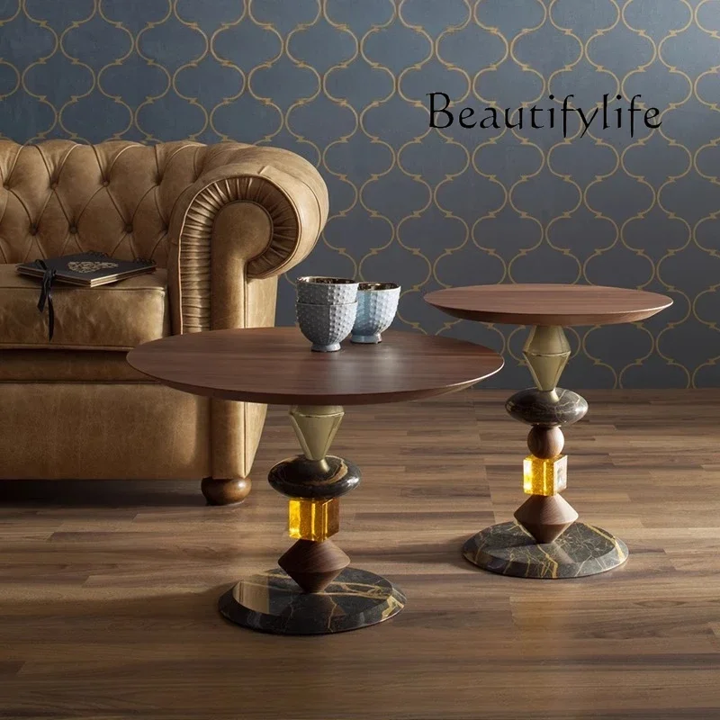 X Block Crystal Marble Sofa Bedroom Office Decoration Modern Creative Design Ins Candied Gourd Building