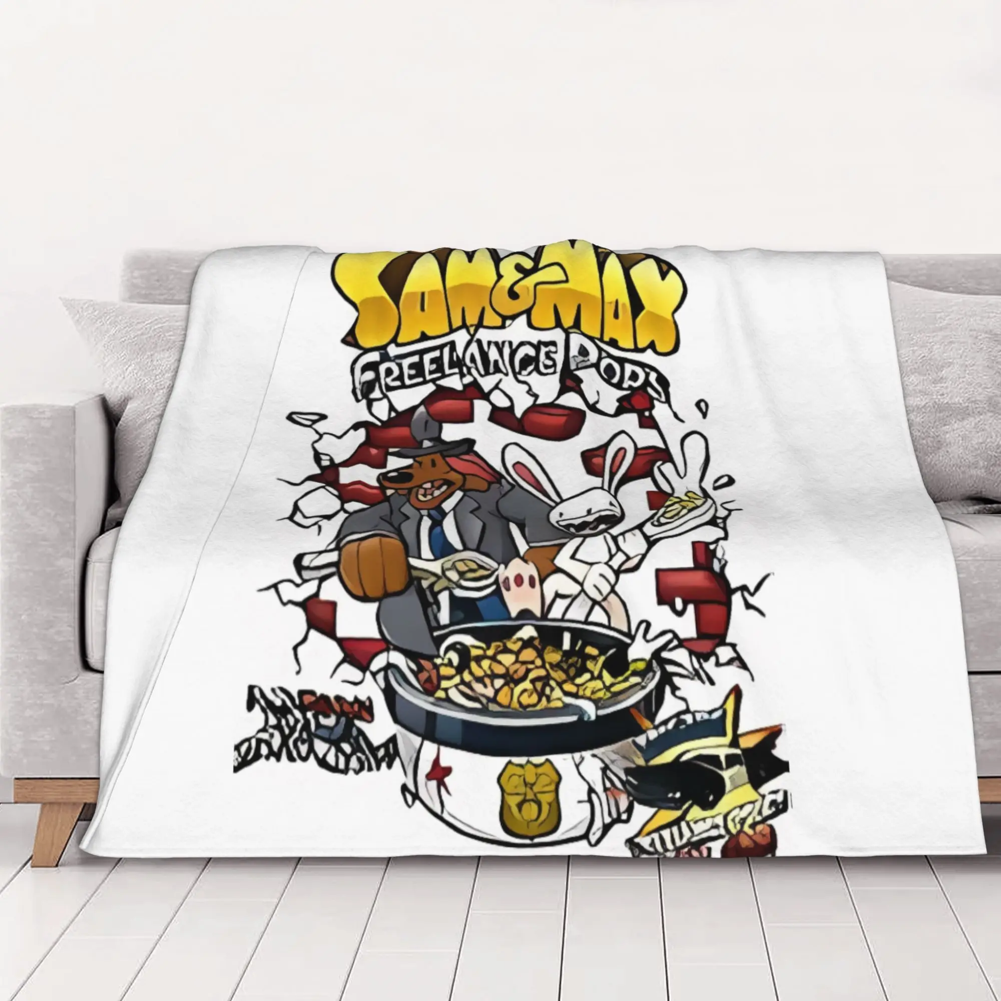 1PC home Cutecore Classic friend Sam And Max Blanket Super Cosy Plush Home Living Room Sofa halloween