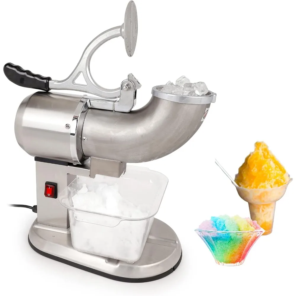 Stainless Steel Dual Blade Ice Shaver Snow Cone Maker Machine - Summer Parties & Refreshing Treats - Durable Easy to Use