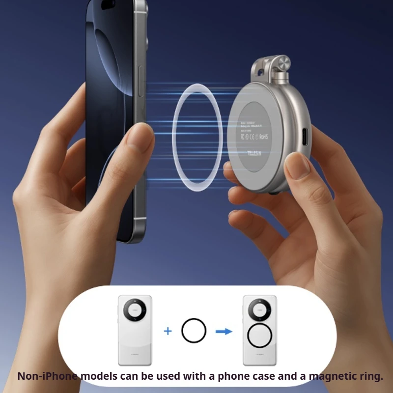 TELESIN MagSafe Light CRI 95+ لـ Vlog Livestream صورة ثنائية اللون قابلة للطي مناسبة للهواتف المحمولة المغناطيسية #5