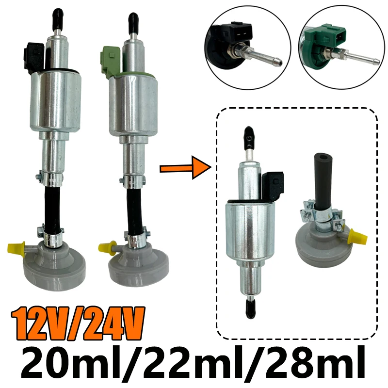 

12V 24V 2-5KW Air Diesel Heater Oil Fuel Pump For Webasto Eberspacher Car Heater Pulse Meter Pump With Damper Fuel Check Valve
