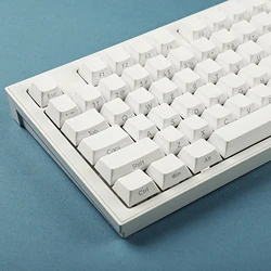 134 White PBT Double Shot Side-lit Shine Through Translucent Backlit keycap For 108 104 96 87 84 68 61 MX Mechanical Keyboard