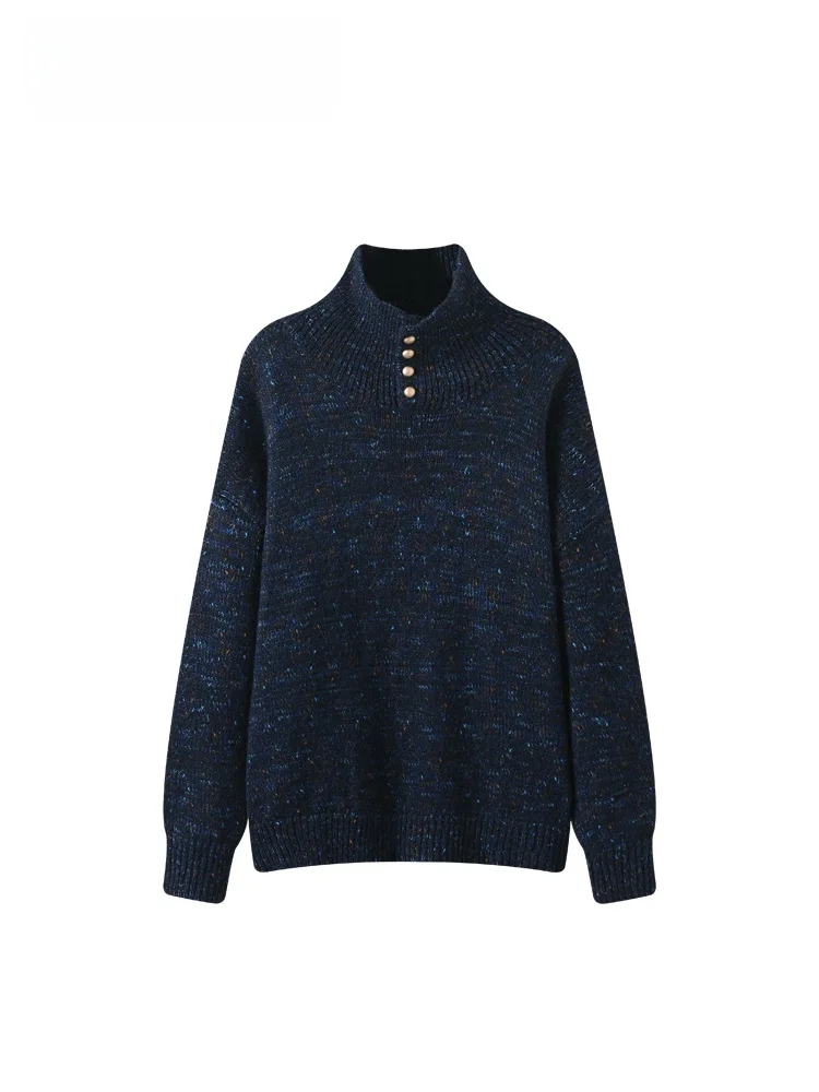 

plus Size High Ne Long Sve Sweater Women Early Spring New Sle Faionable Versatile Anti-Aging Top Trendy Korean Sle