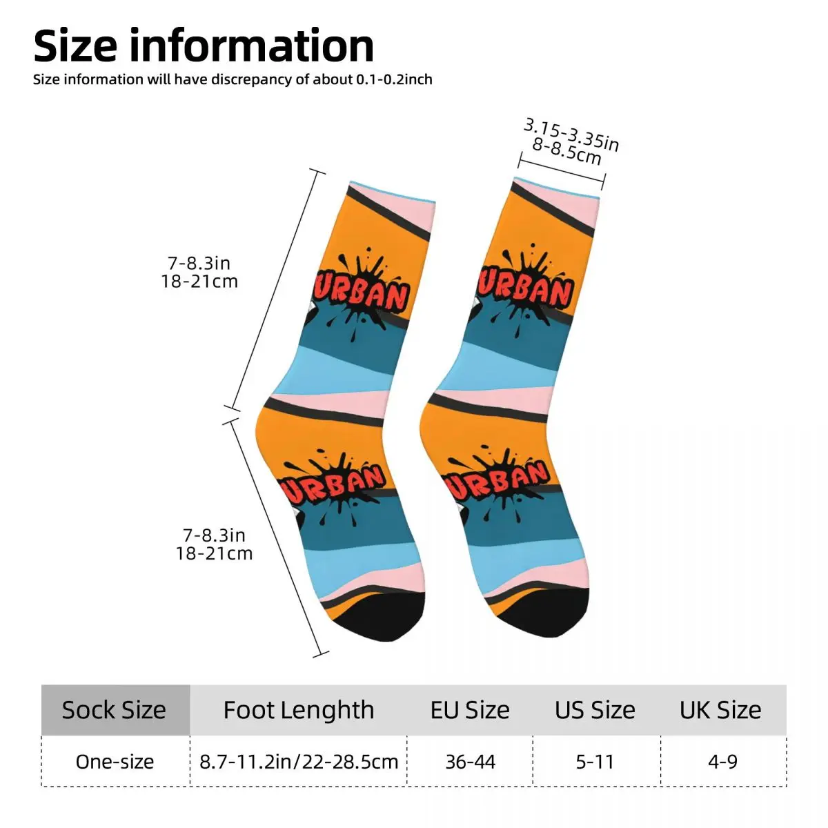 Street Graffiti Pattern Socks Autumn urban Stockings Fashion Men Quality Socks Pattern Running Non Slip Socks