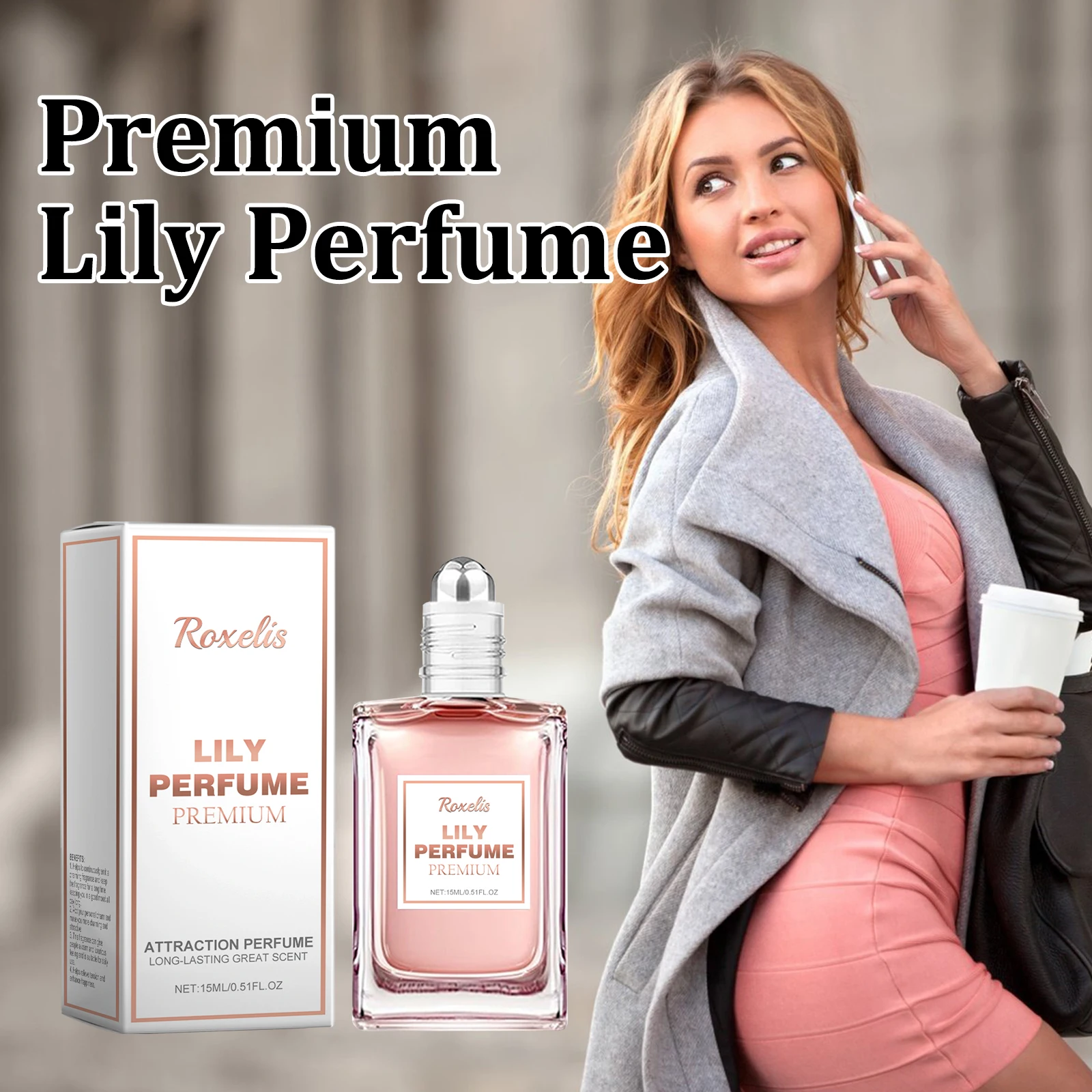 3PCS 15ML Original Women\'s Pheromone Perfume Lily Fragrance Fragrance Natural Fresh Lasting Charm Ball Perfume