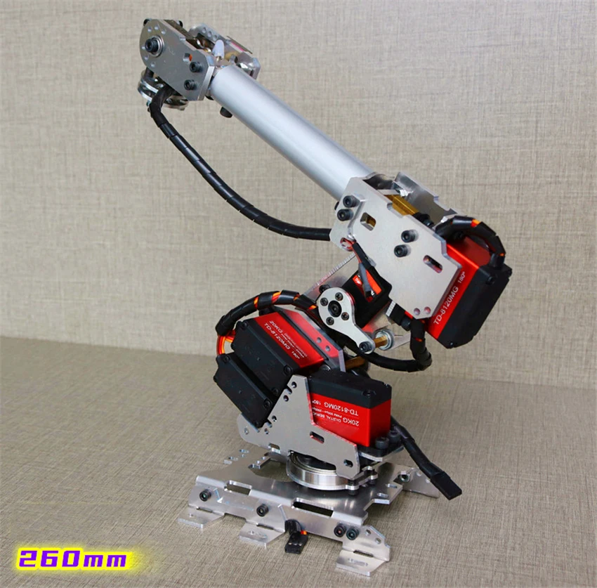 Mechanical Arm Manipulator Robot Arm Multi-degree-of-freedom Robot Arm Industrial Robotic Model Unassembled Kit 6-Axis Robot Arm