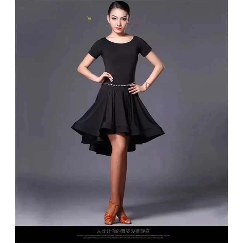 

New backless Latin dance for adult women large swing dance dress plus-size practice performance dress dress