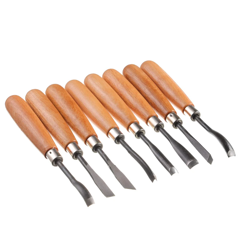 8PCS Wood Carving Tools Chisel Woodworking Cutter Set Woodpecker DIY Hand Tools Peeling Woodcarving Dropshipping Center Hot Set