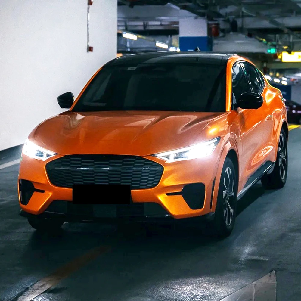 

Car Sticker Wrap Film Diamond Gold Orange Auto Color Change Vinyl Film PVC Bubble Free Wrapping Car Accessories Auto Decals