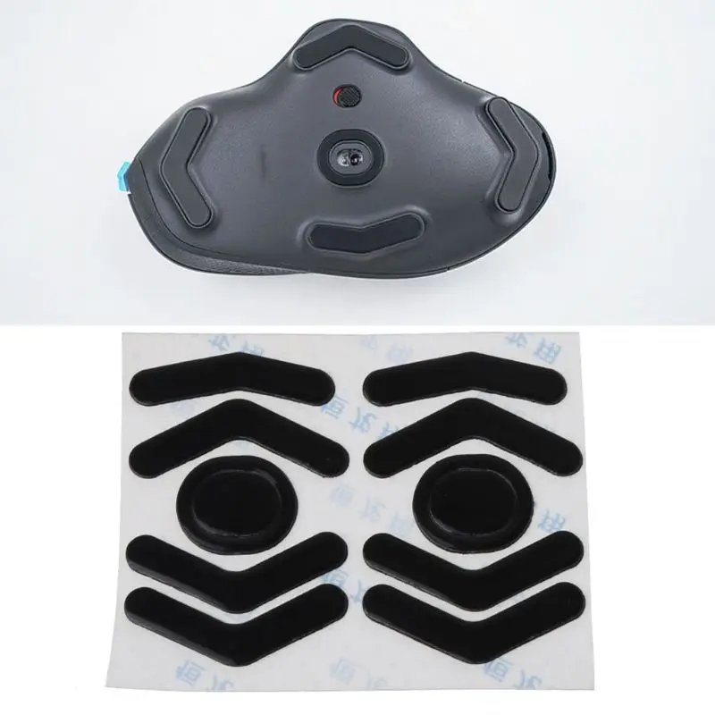 2 Sets 0.6mm Mouse Feet Mouse Skates Mouse Stickers Pad Black For Logitech G604 Mouse