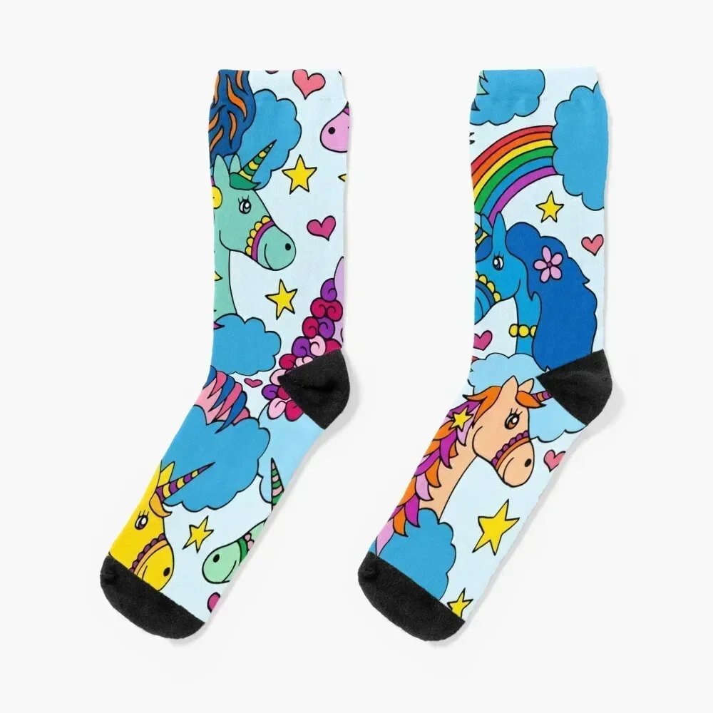 

Unicorns and Rainbows || Magical Unicorn || Kids Socks hockey christmas gift crazy Designer Man Socks Women's