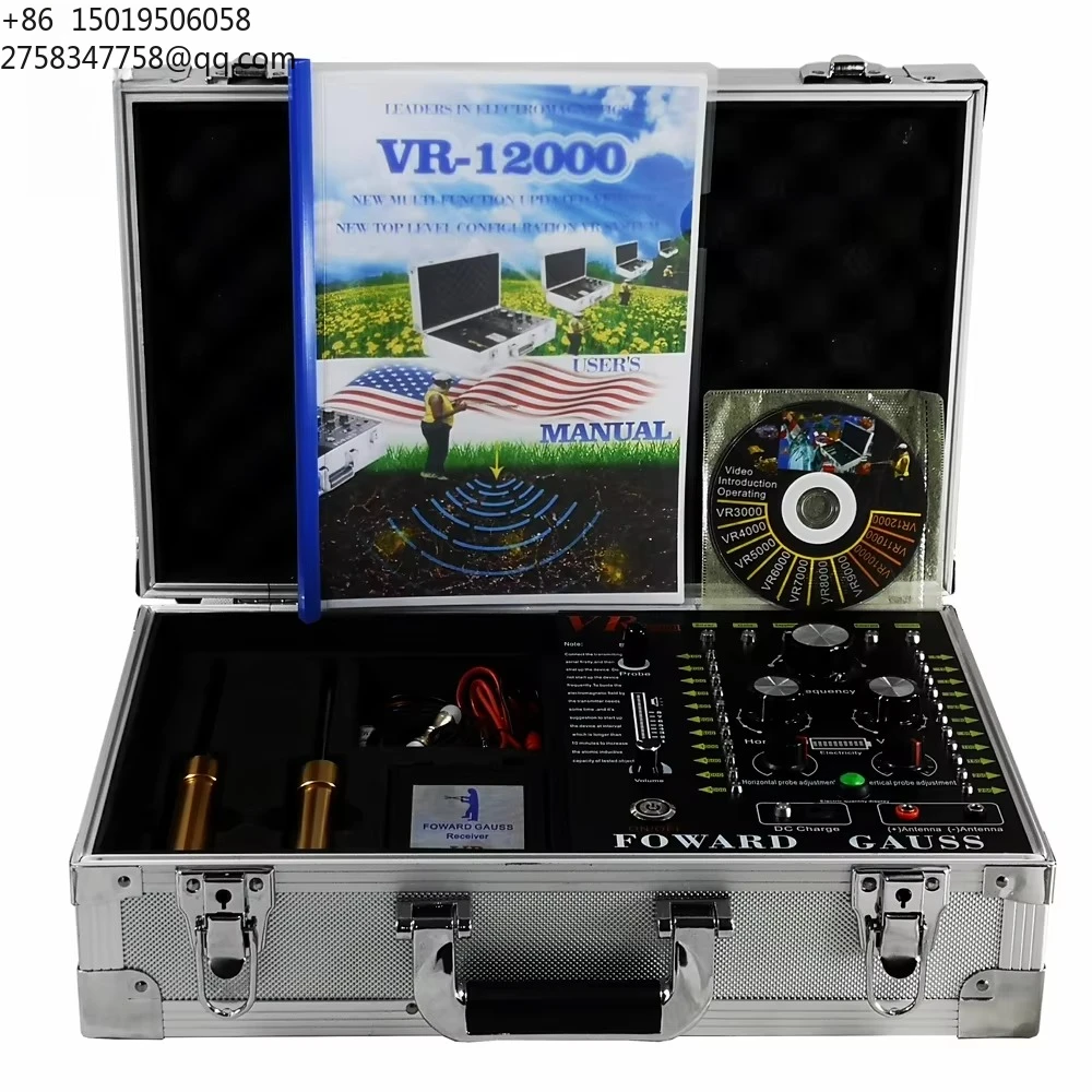 VR-12000 Ultrasonic Long Range Underground Gold Detector Gem Metal Finder Range: 100-3000m Depth:5-250m VR12000
