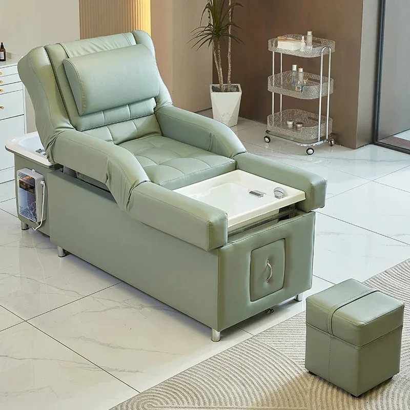 Health Foot Massage Beauty Salon Special Shampoo Bed Electric Lift Foot Massage Folding Sofa Beauty Salon High-end Head Therapy