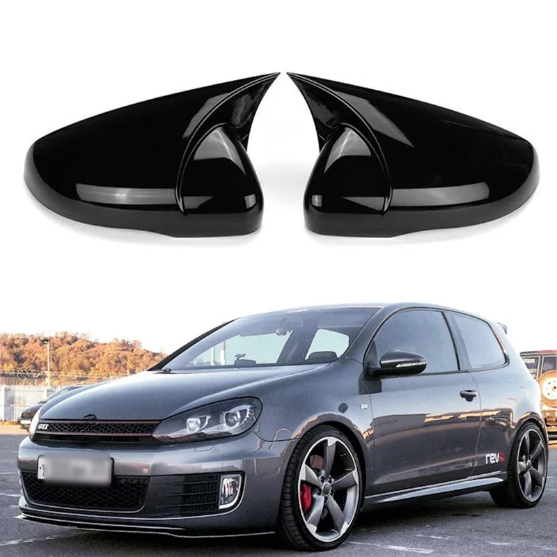 pair  horn rearview mirror cover rearview mirror housing for 09-13 Volkswagen Golf 6 MK6 GTI GTD