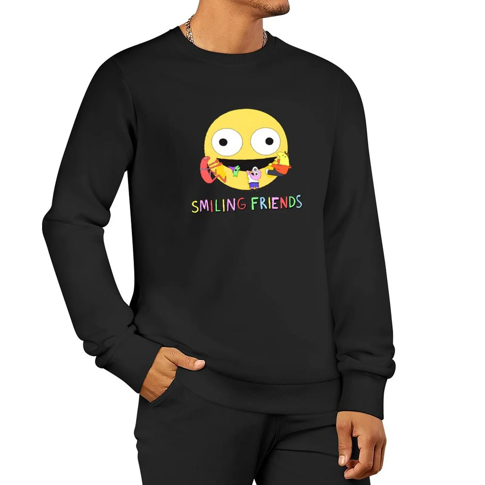 

Smiling Friends Logo Sweatshirt japanese style mens clothes sweatshirt