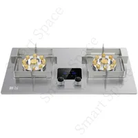 New 5.2KW Menghuo stainless steel double stove timing gas stove (desktop/embedded)