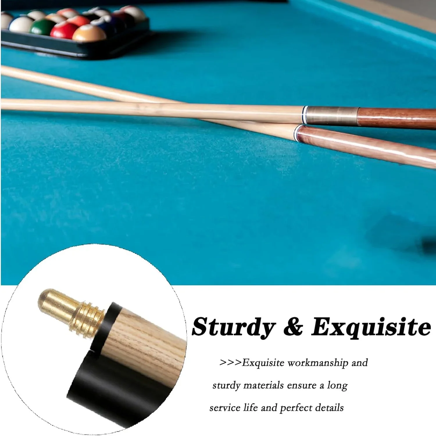 1/2Sets Billard Queue Schrauben Hardware Pool Queue Verlängerung Schrauben Pool Queue Spitze Schraube Queue Spitze Schrauben gemeinsame Verbindungs Schrauben – Detail 2