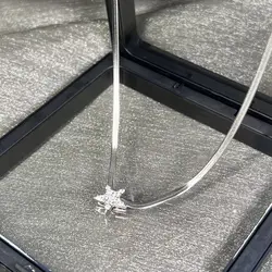 Fashion Trend Unique Design Elegant Exquisite Simple Zircon Star Snake Bone Chain Necklace Women Jewelry Party Gift Wholesale