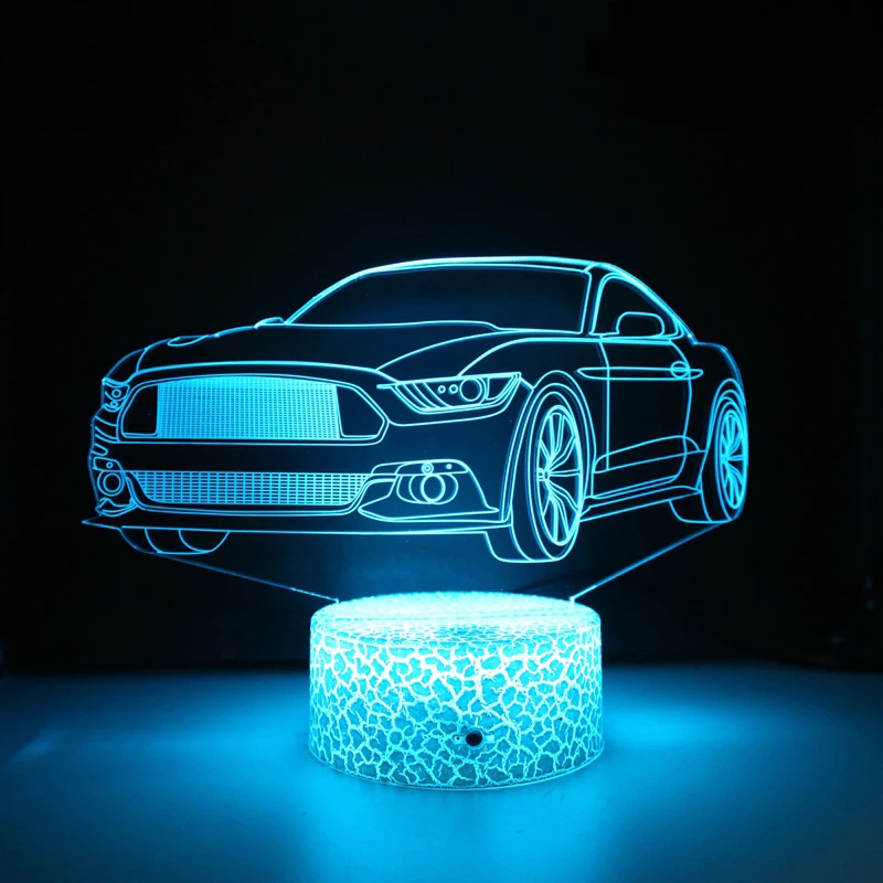 

Nighdn Car Night Light Gifts for Kids 3D Illusion Lamp 7 Color Change Bedroom Decoration Christmas Birthday Gift for Boys Girls