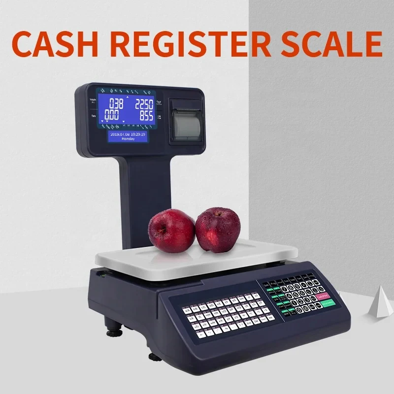 Digital Scale for Supermarket POS Systems 15kg Capacity LCD Display Cash Register Weighing Scales 10g Accuracy WiFi