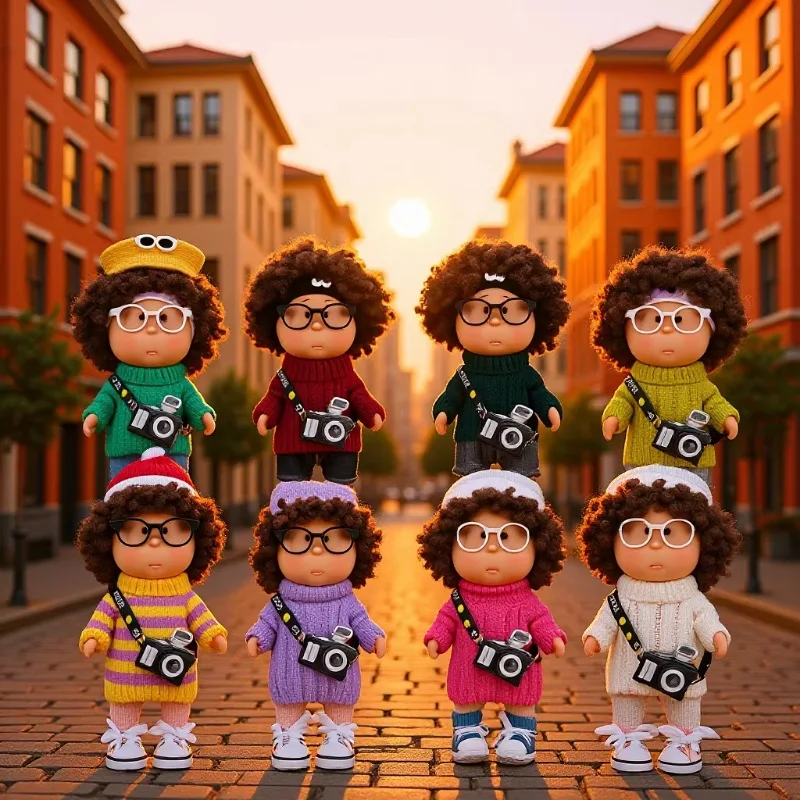 

Кукла-картошка Миа 24 см с комплектом одежды: желтый вязаный свитер, шапка, носки, очки, наряд для девочек, аксессуары для переодевания своими руками